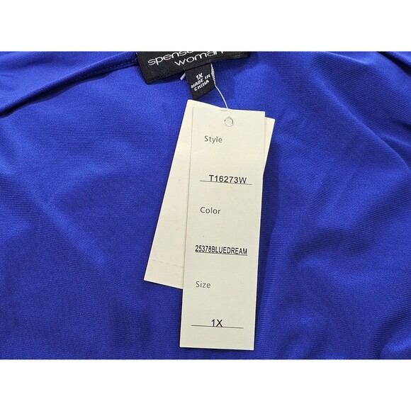 ALK Women's 1X Spenser Jeremy Surplice Wrap Style Blue Formal Dress Gown NEW NWT - Picture 7 of 11